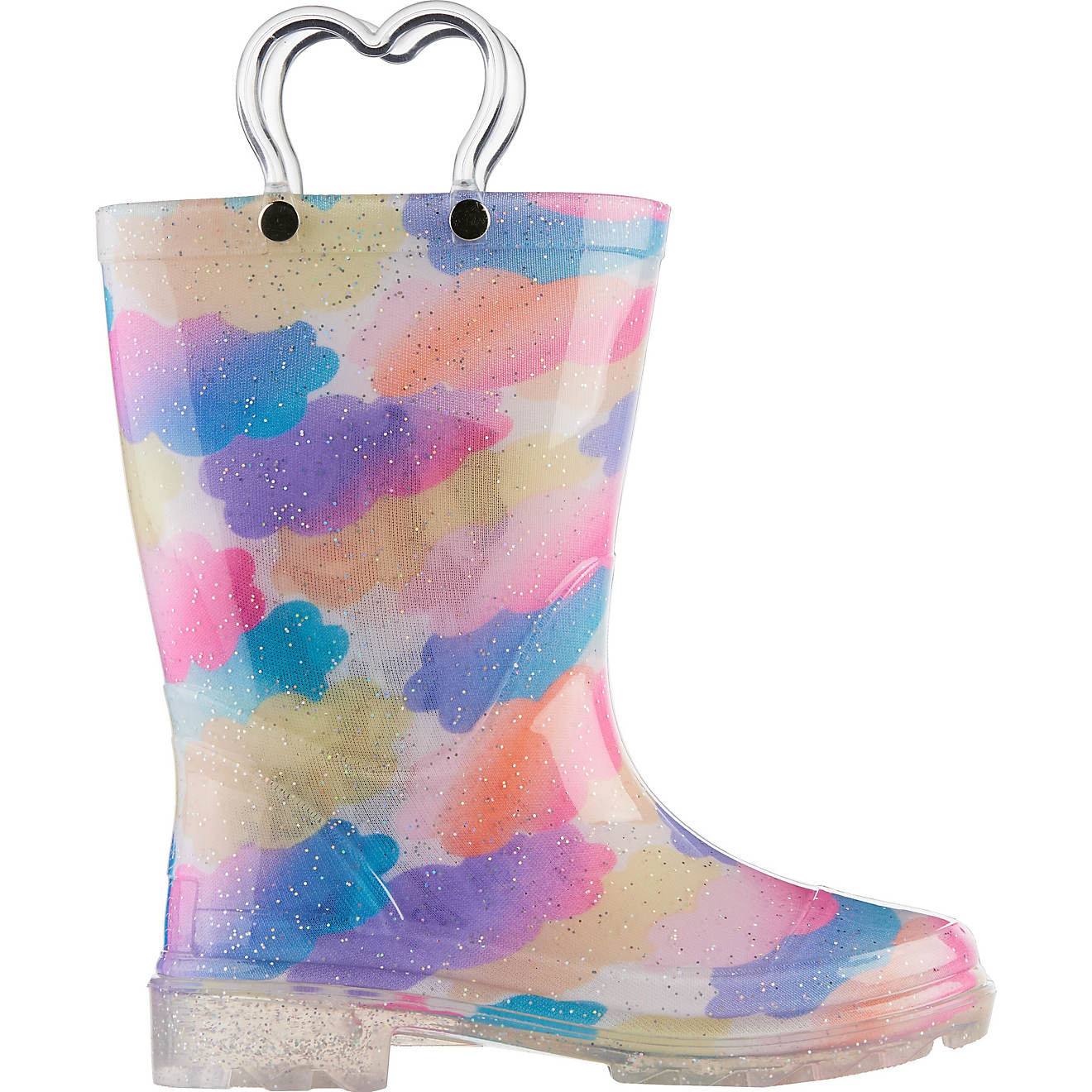 Magellan Outdoors Toddler Girls’ Cloud Glitter PVC Boots                                                                       - view number 1