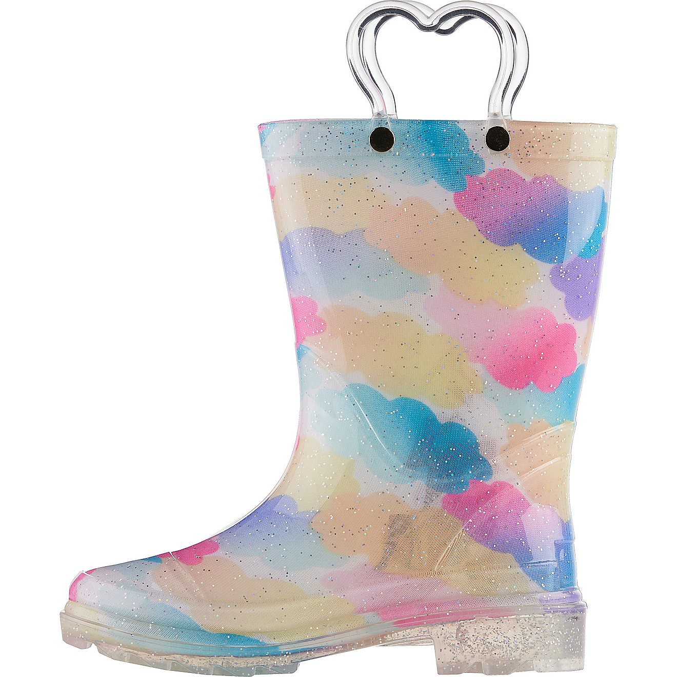 Magellan Outdoors Toddler Girls’ Cloud Glitter PVC Boots                                                                       - view number 2
