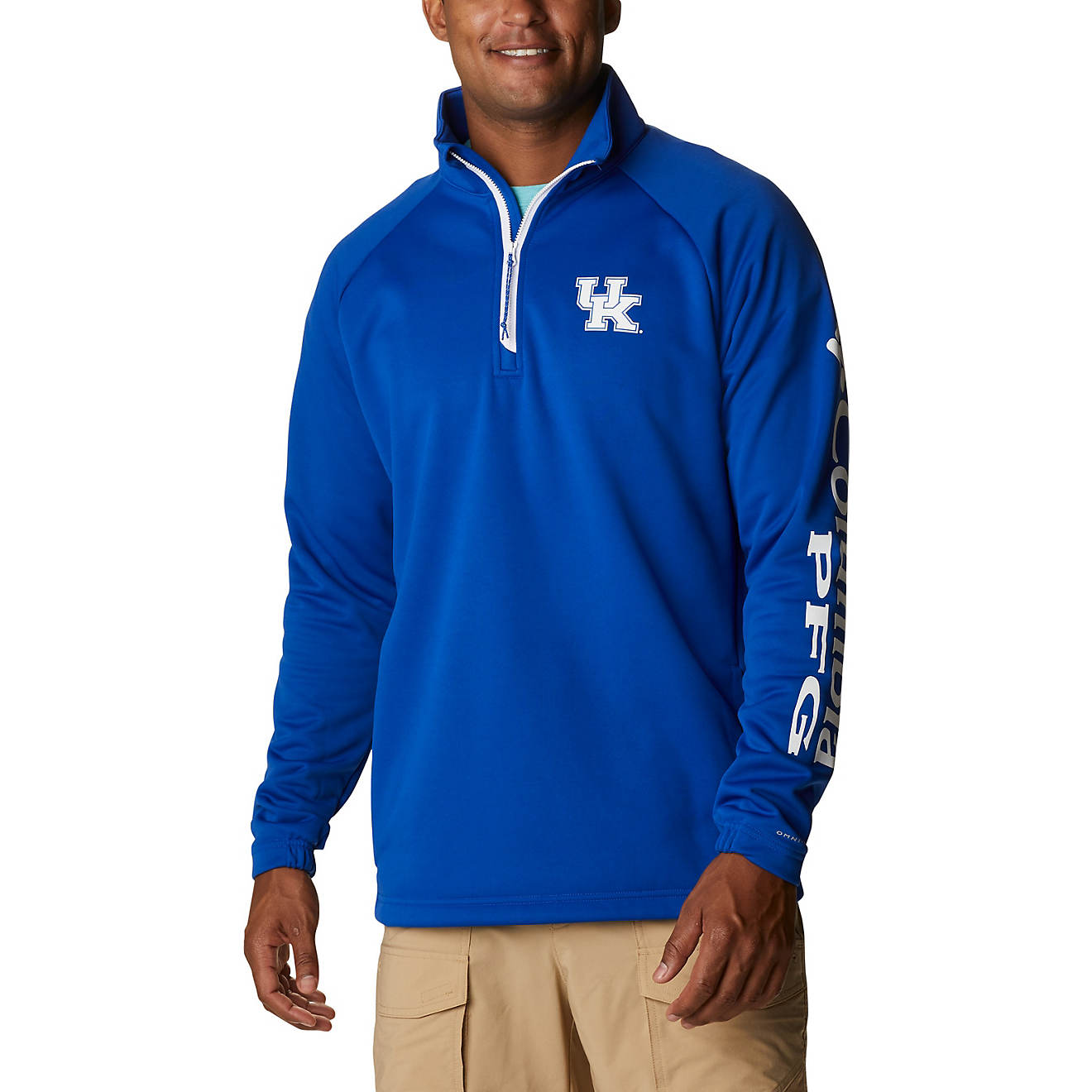 Columbia Sportswear Men's University of Kentucky Terminal Tackle 1/4-Zip Fleece Top                                              - view number 1