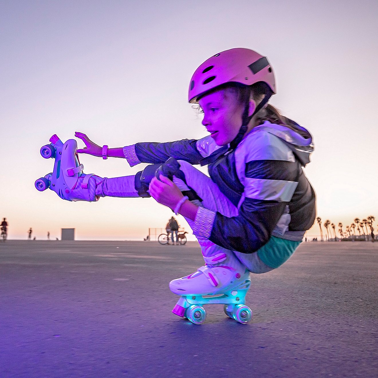 NEON Girls' Adjustable Light-Up Quad Skates                                                                                      - view number 8