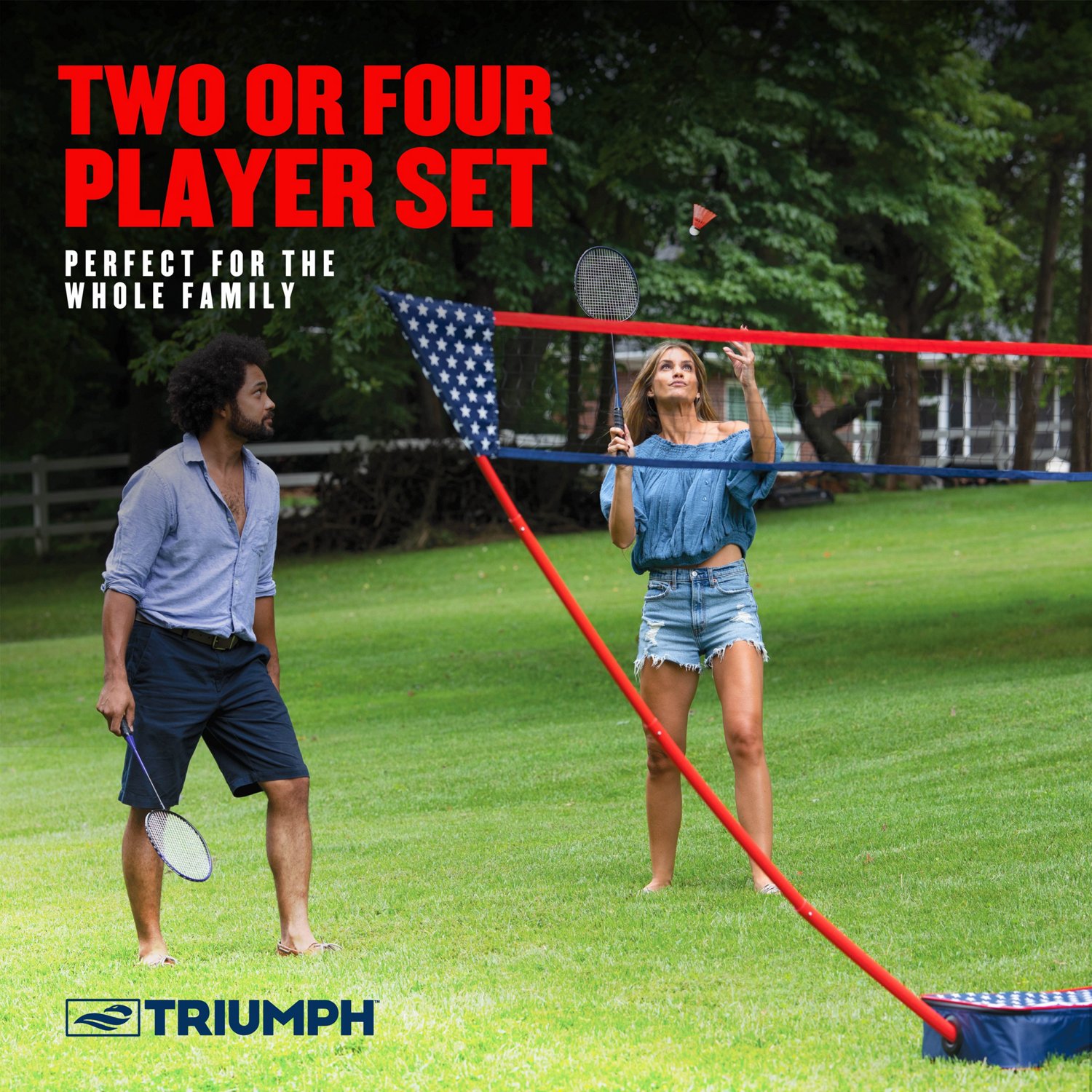 Triumph Patriotic Portable Badminton Set Academy