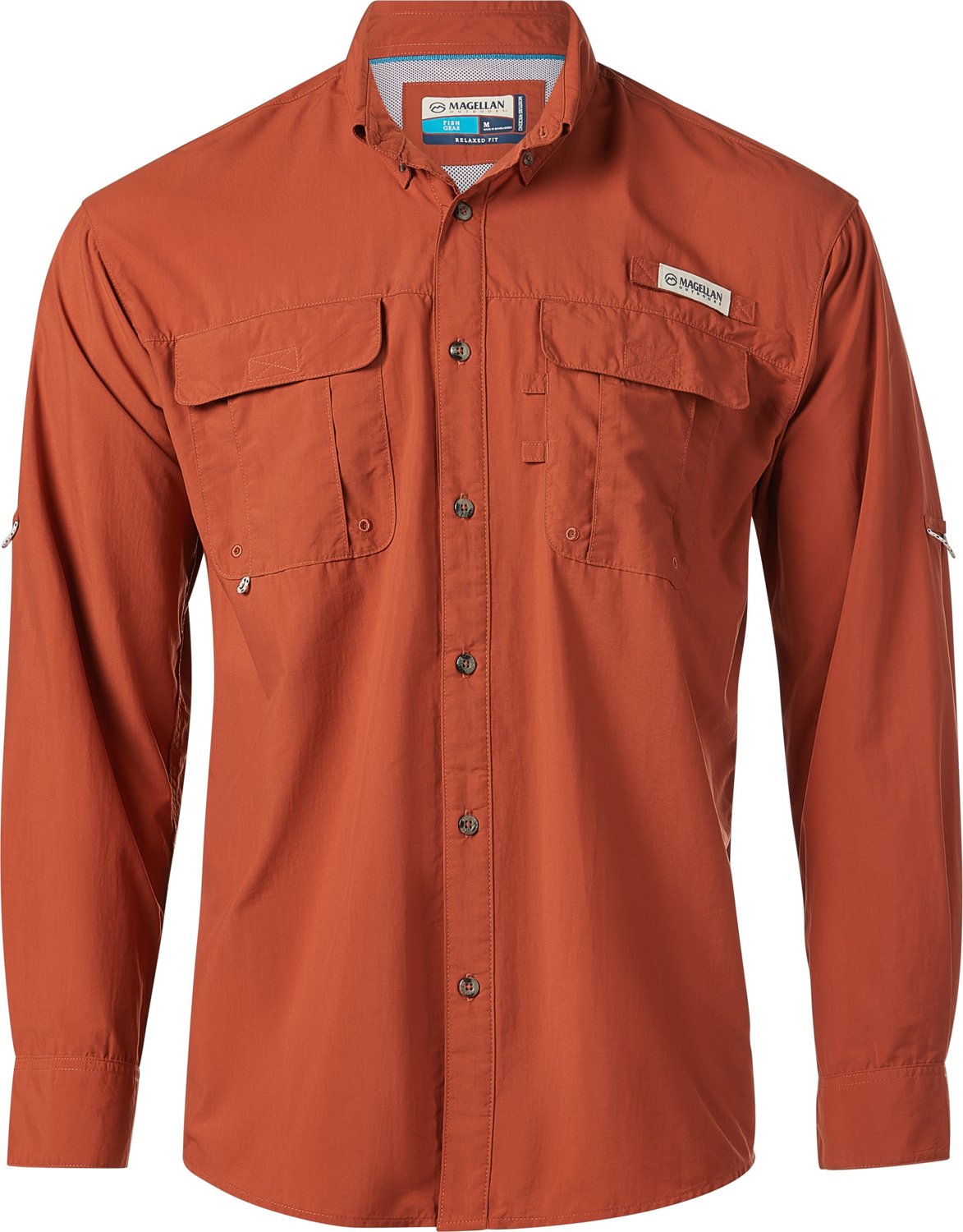 Magellan Outdoors Men's Laguna Madre Solid Long Sleeve Fishing Shirt