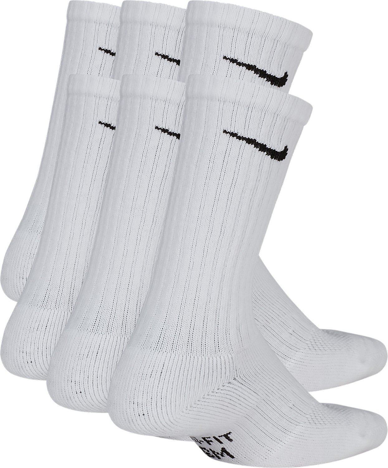 Nike Boys' Performance Cushioned Crew Training Socks 6 Pack | Academy