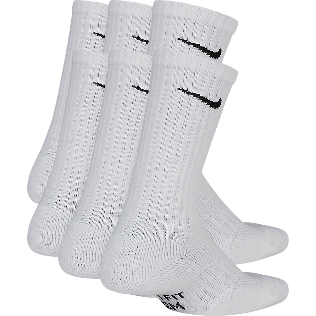 Nike Boys' Performance Cushioned Crew Training Socks 6 Pack                                                                      - view number 1