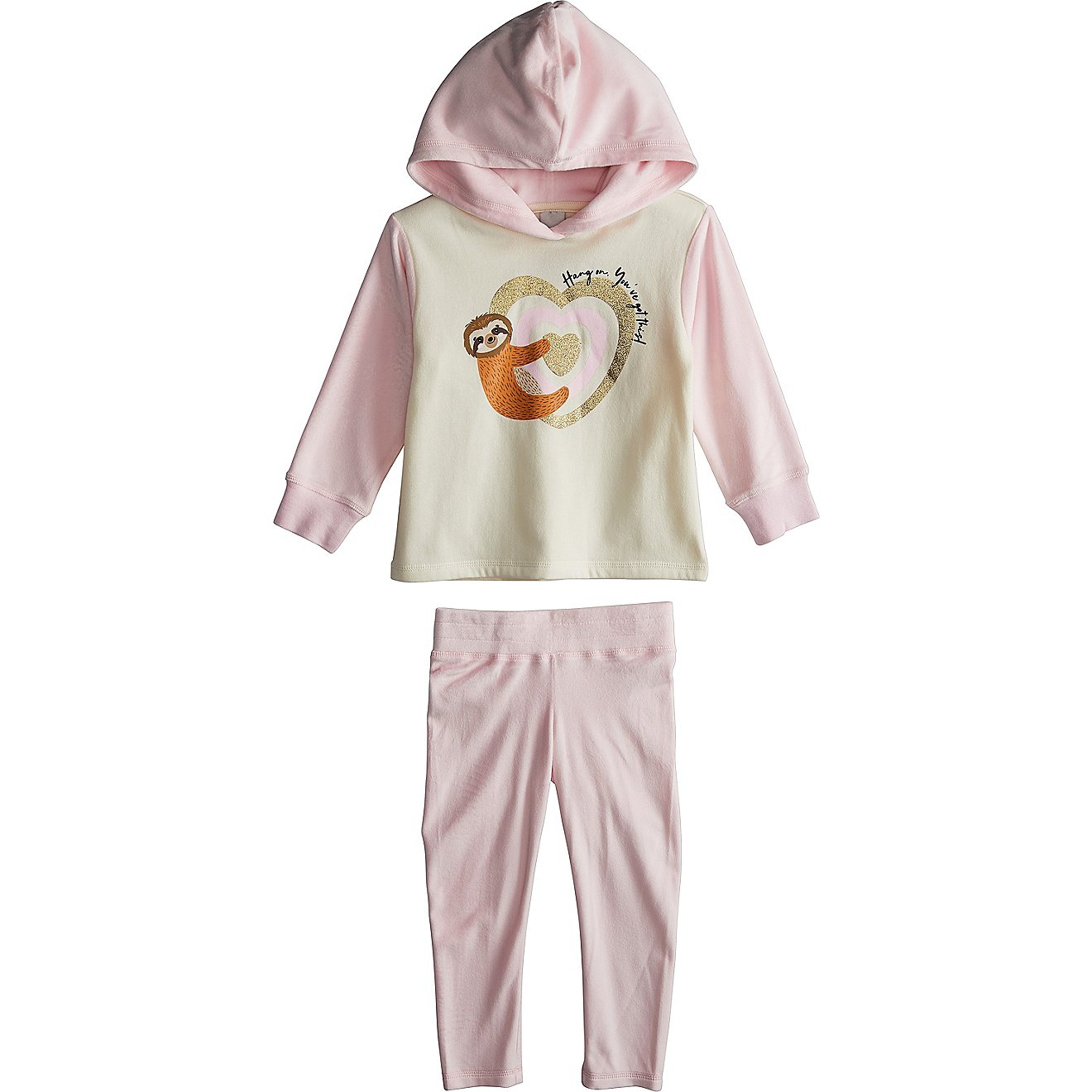 BCG Toddler Girls' Sloth Hoodie and Leggings Set                                                                                 - view number 1