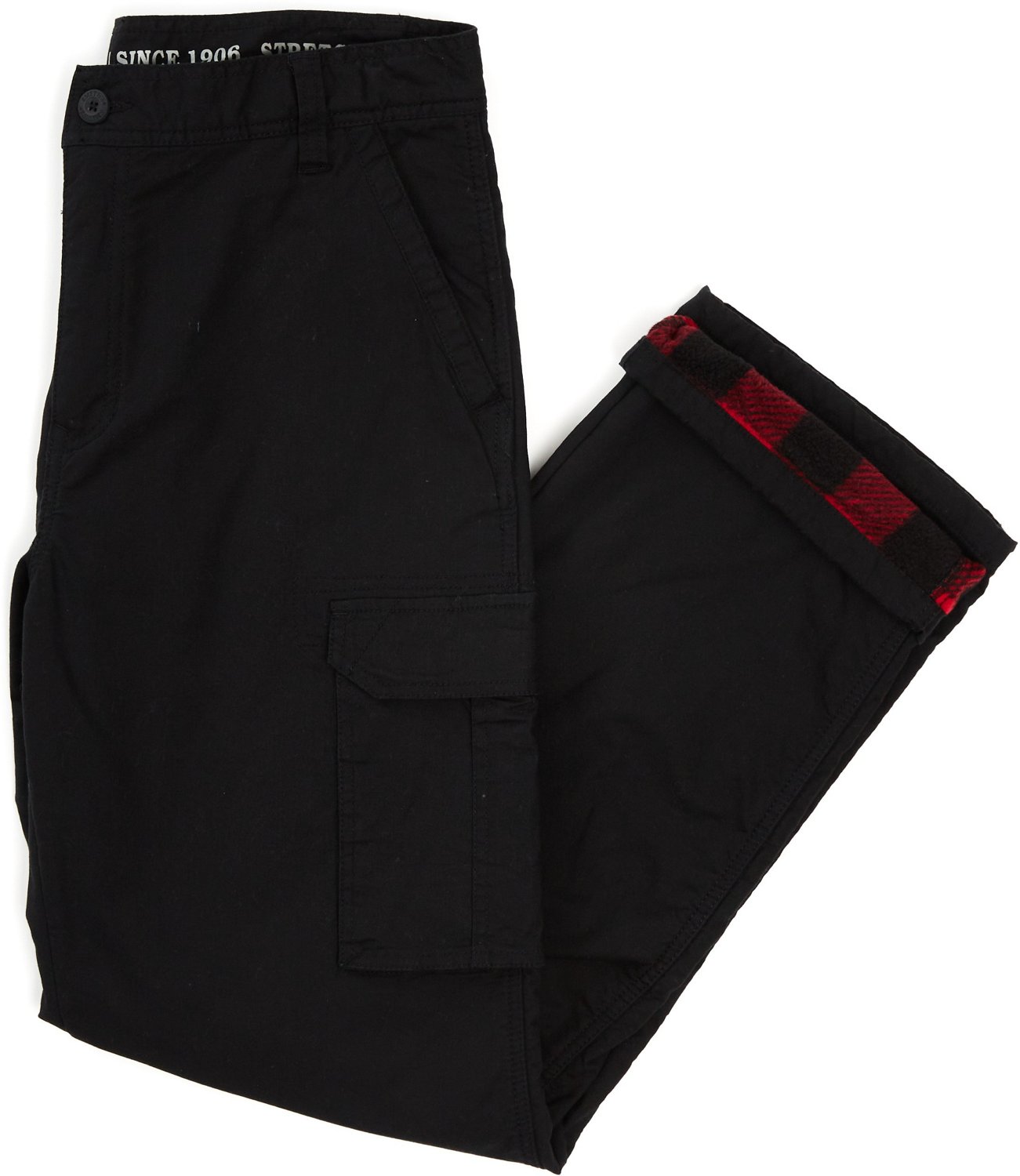 Smith's Workwear Men's Buffalo Print Fleece Lined 5-Pocket Canvas Pants                                                          - view number 5