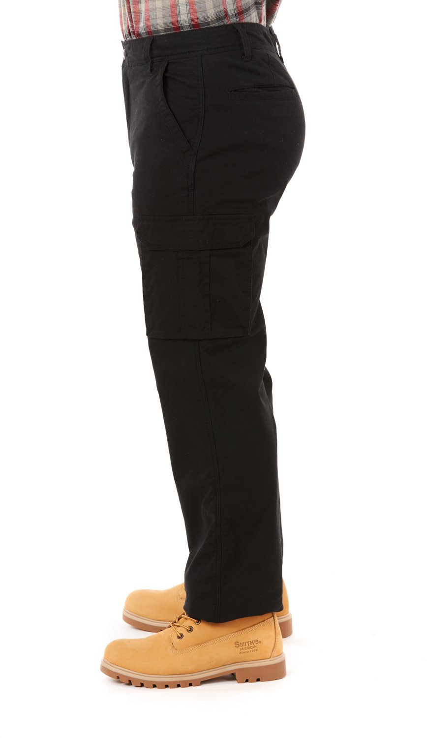 Smith's Workwear Men's Buffalo Print Fleece Lined 5-Pocket Canvas Pants                                                          - view number 2