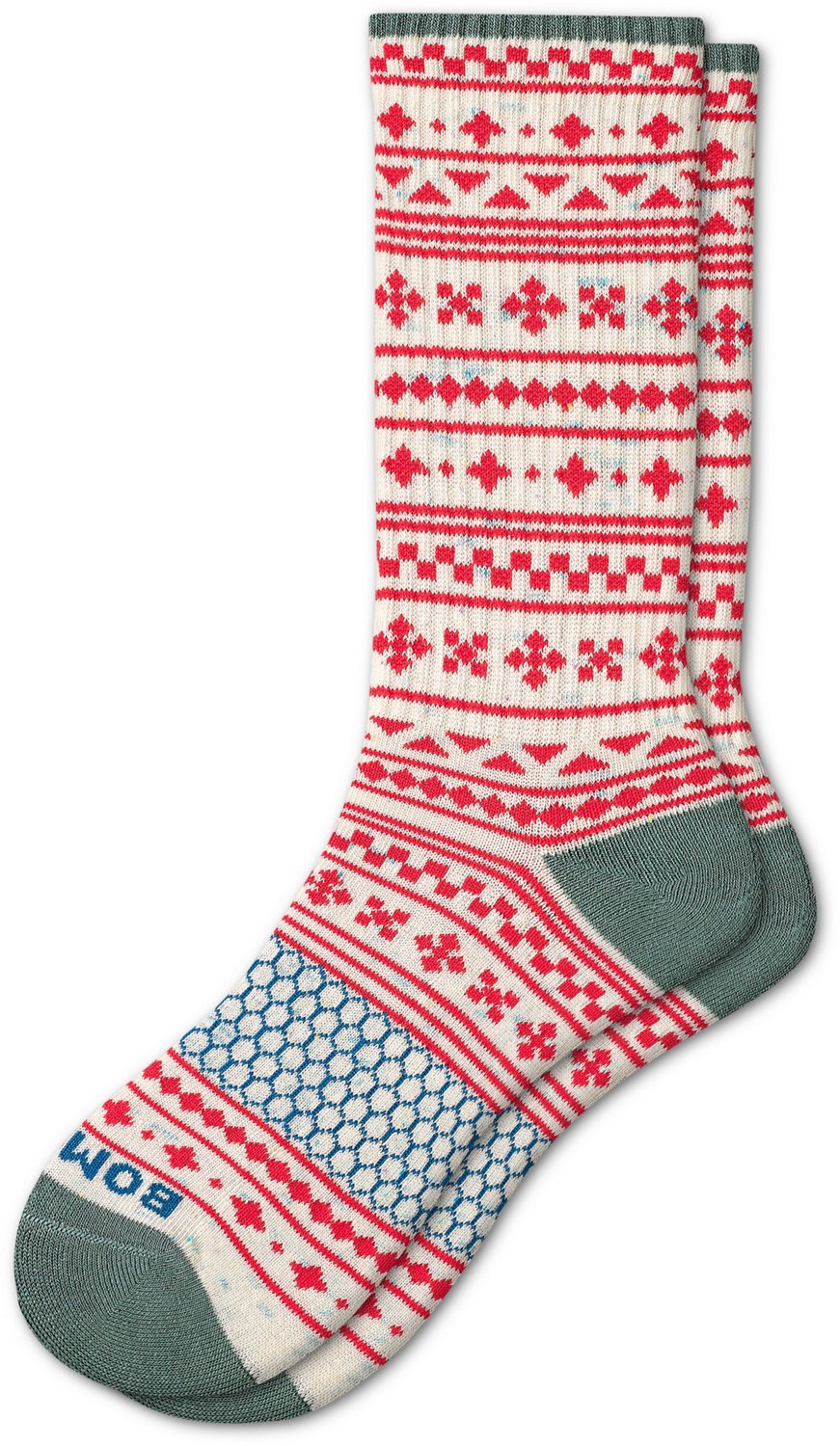 Bombas Men's Holiday Donegal Fairisle Calf Socks | Academy