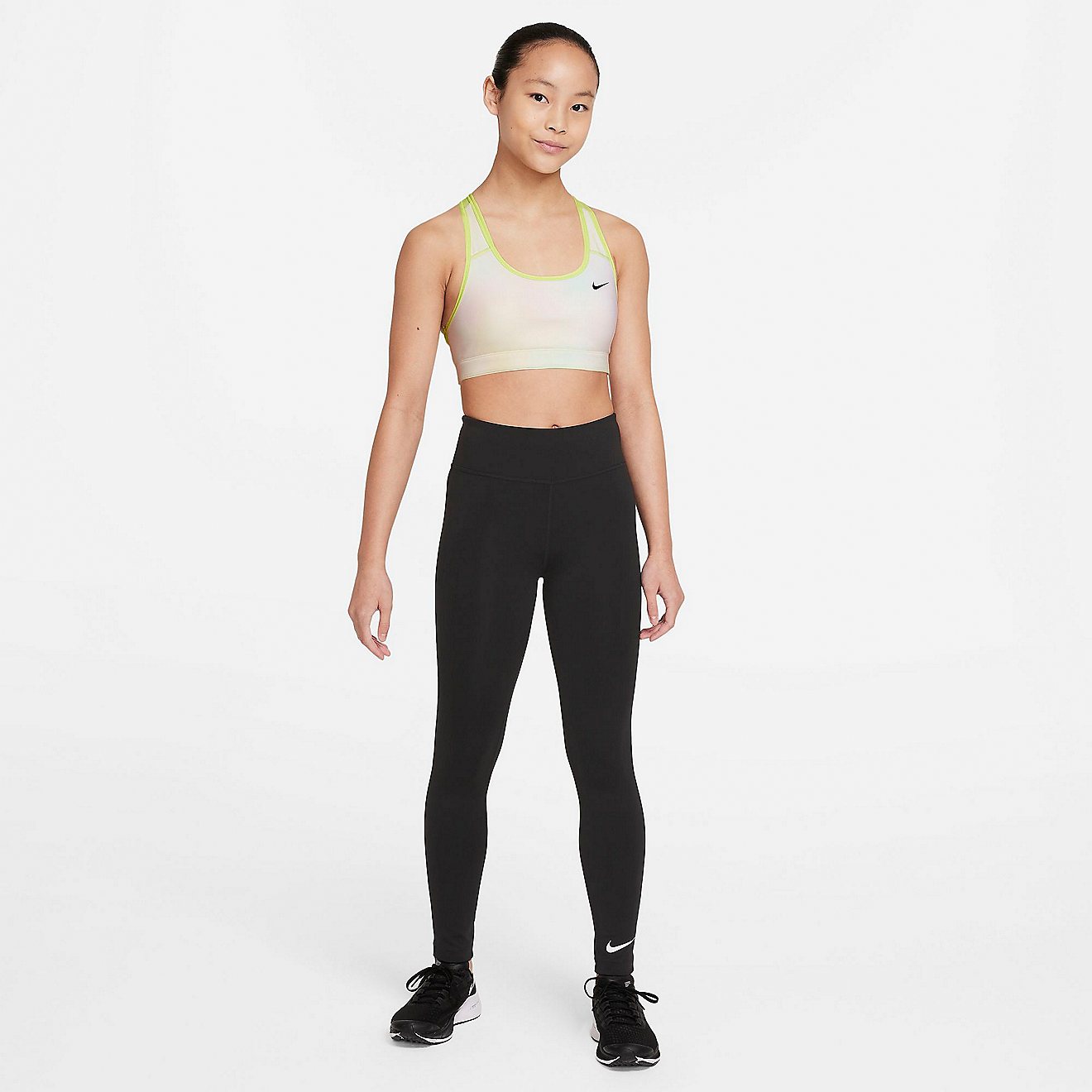 Nike Girls' Swoosh AOP REV Sports Bra                                                                                            - view number 5