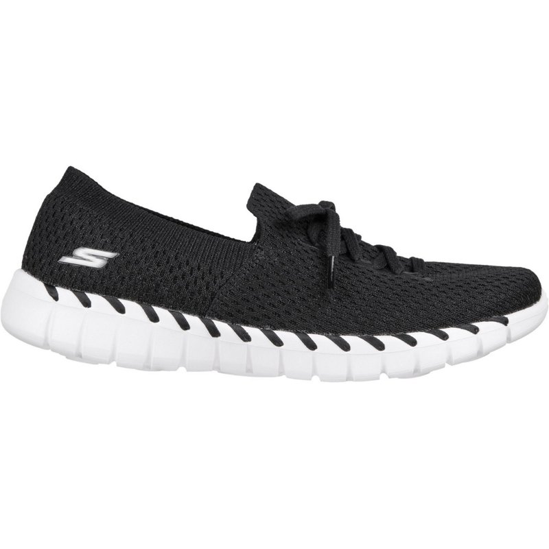 SKECHERS Women's GO WALK Smart 2 Lace Shoes Black/White, 8 - Women's Active at Academy Sports product image