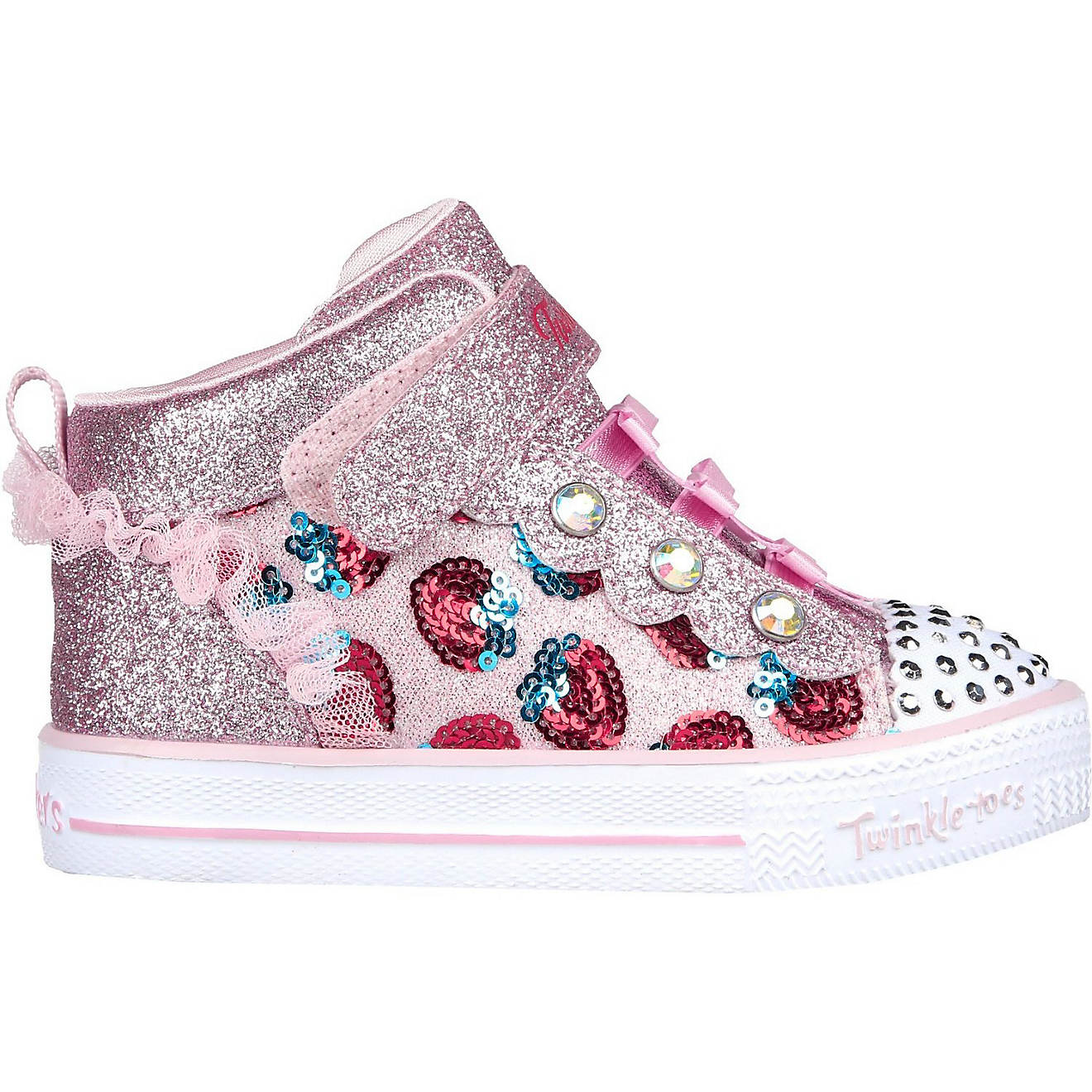 SKECHERS Toddler Girls' Twinkle Toes Shuffle Lite Strawberry Shoes ...