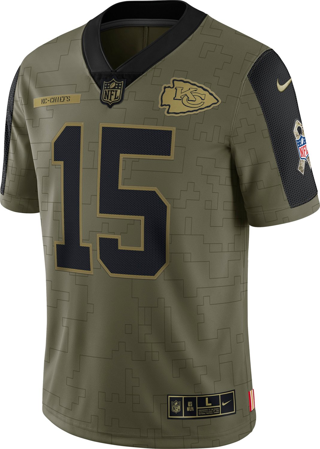 Nike Men's Kansas City Chiefs Patrick Mahomes 15 Salute to Service