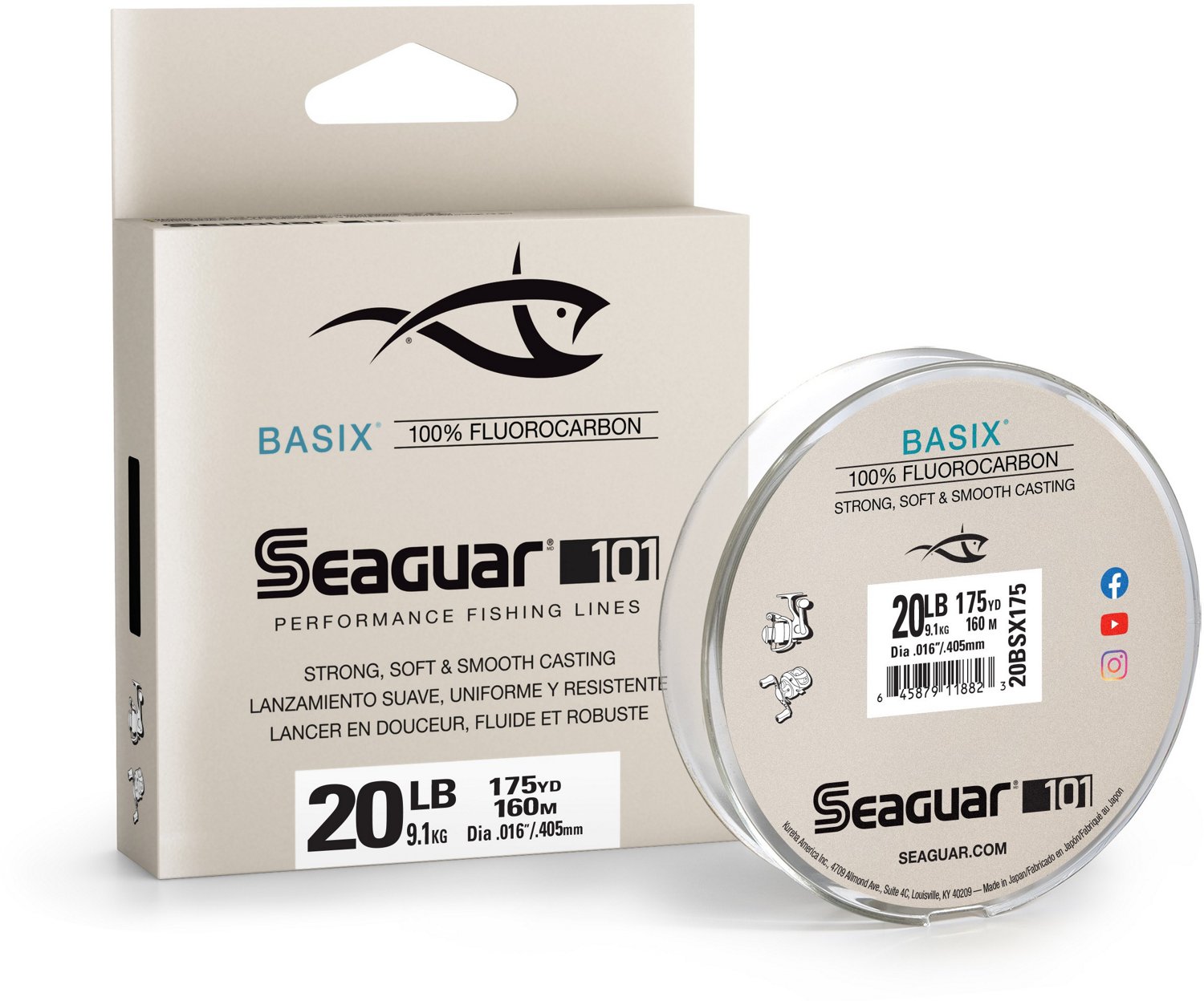 Seaguar 101 Basix 175 yd Fluorocarbon Fishing Line