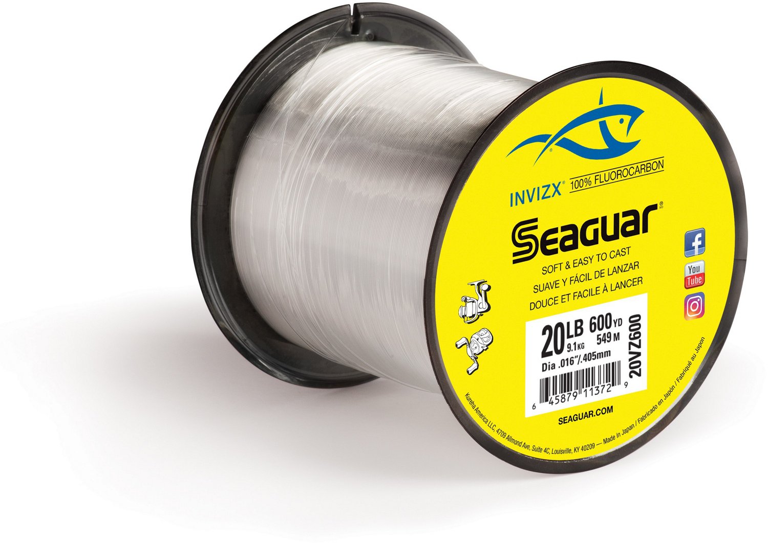 Seaguar INVIZX 600 yd Fluorocarbon Fishing Line