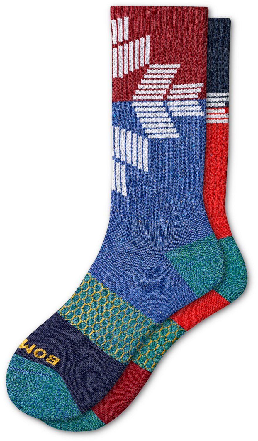 Bombas Women's Holiday Donegal Colorblock Snowflake Calf Socks Academy