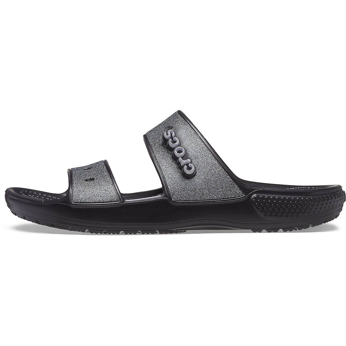 Crocs Adults' Classic Black Glitter II 2-Strap Sandals                                                                           - view number 2