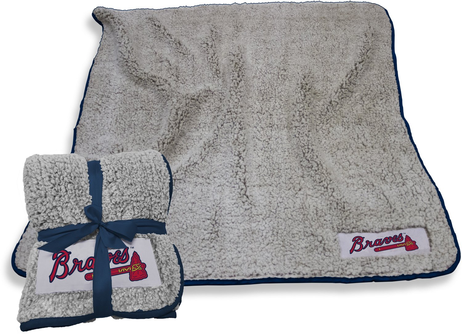 Logo Atlanta Braves Frosty Fleece Throw Blanket Academy