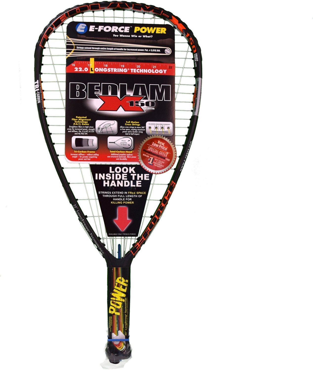 EForce Bedlam X 150 Racquet Free Shipping at Academy