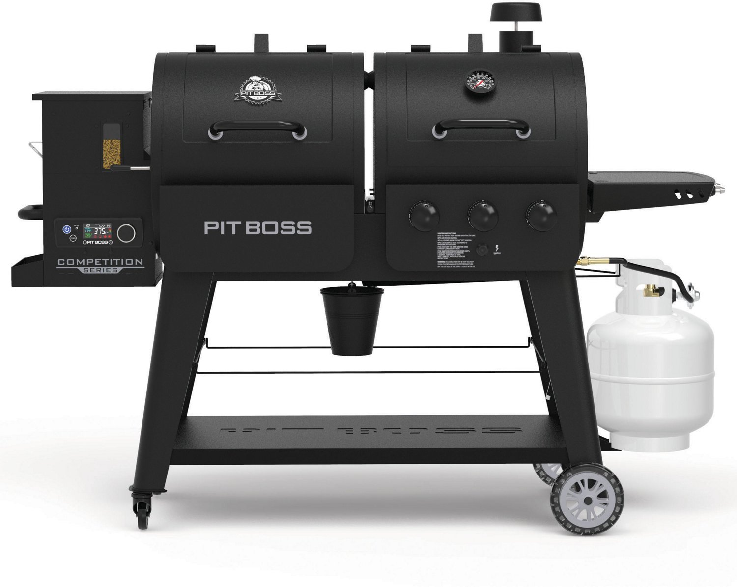 Pellet shop grill combo