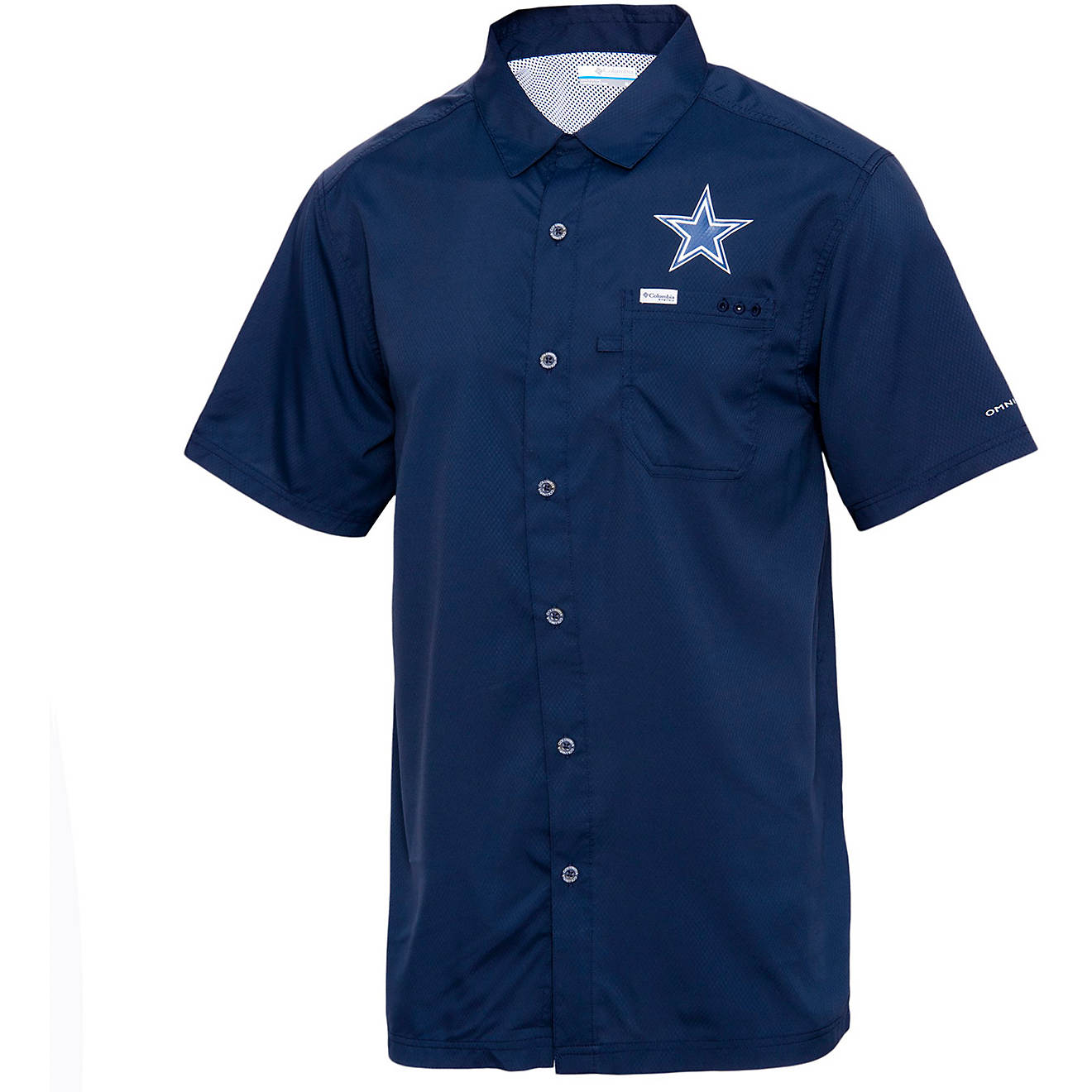 Columbia Sportswear Men's Dallas Cowboys Slack Tide Fish Flag Shirt                                                              - view number 1