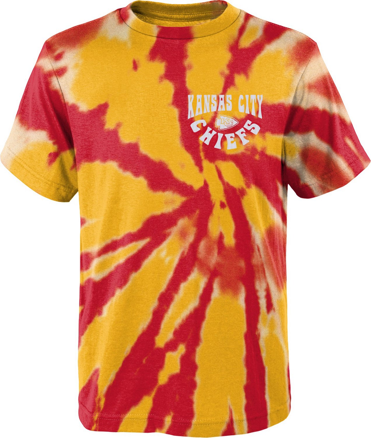 Outerstuff Kids' Kansas City Chiefs Pennant Tie Dye T-shirt