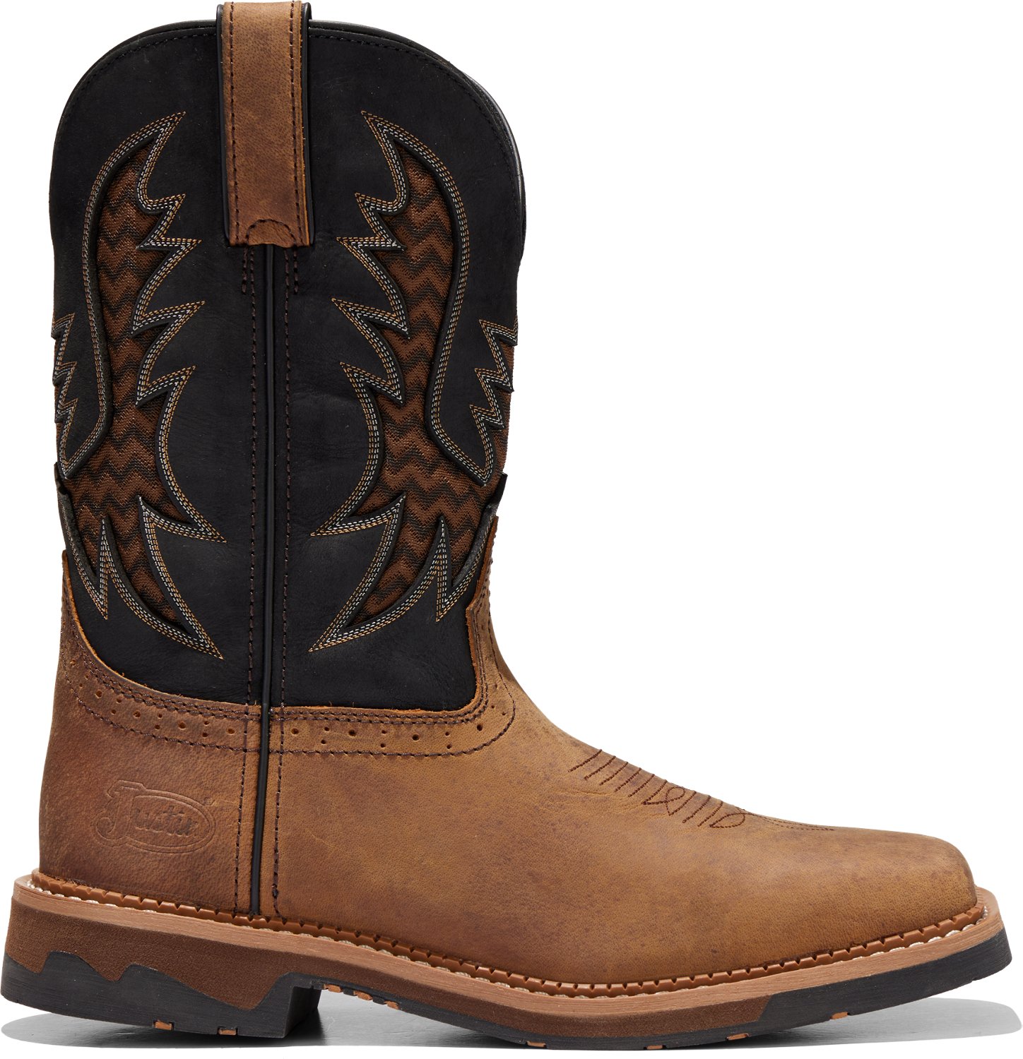 Justin Boots Men s Stampede Bolt VentTek Square Toe Boots Academy