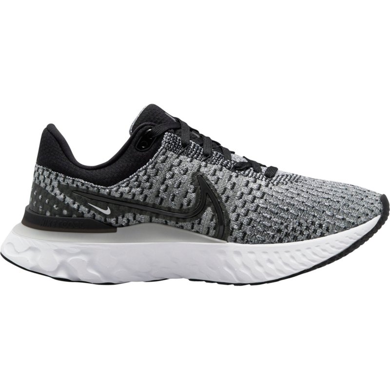 Nike Women's React Infinity Flyknit 3 Running Shoes White/Black, 8 - Women's Running at Academy Sports product image