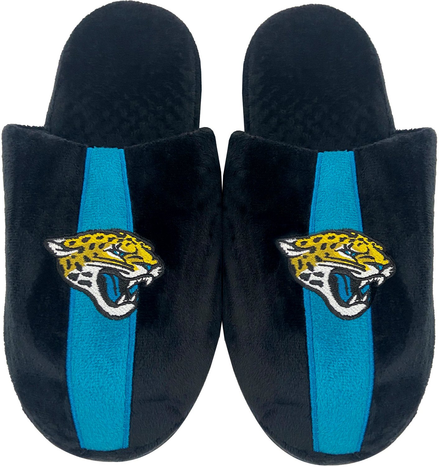 FOCO Jacksonville Jaguars Team Stripe Slippers Academy
