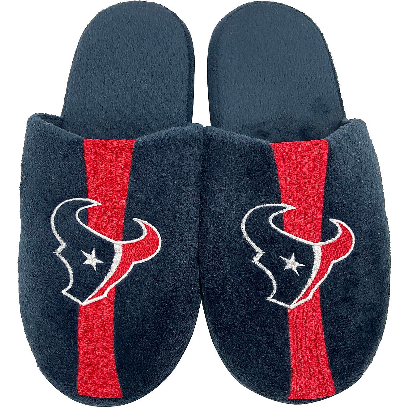 FOCO Houston Texans Team Stripe Slippers                                                                                         - view number 1