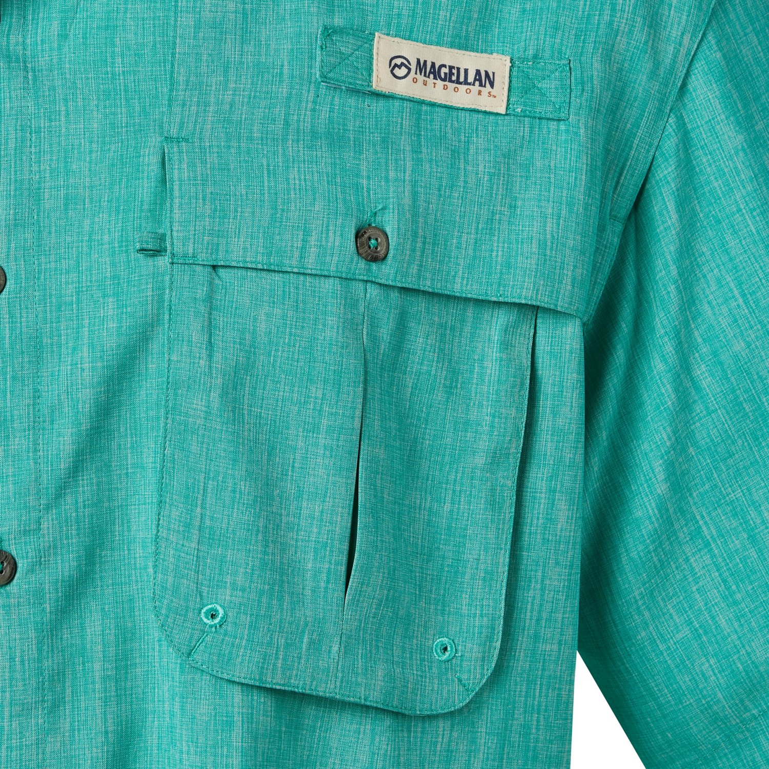 Magellan Outdoors Men's Aransas Pass Heather Short Sleeve Fishing Shirt - view number 5