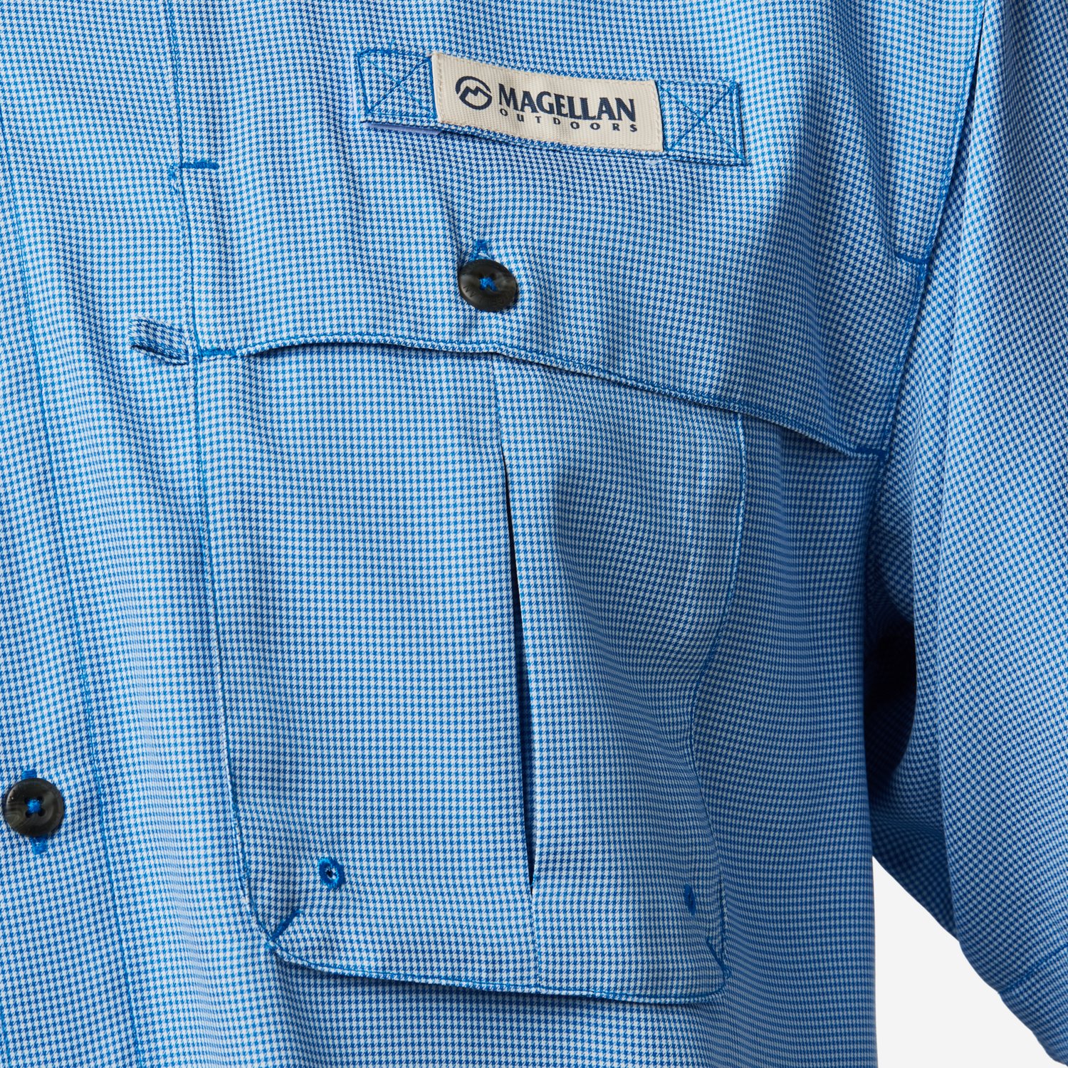 Magellan Outdoors Men's Aransas Pass Mini Check Short Sleeve Shirt - view number 3