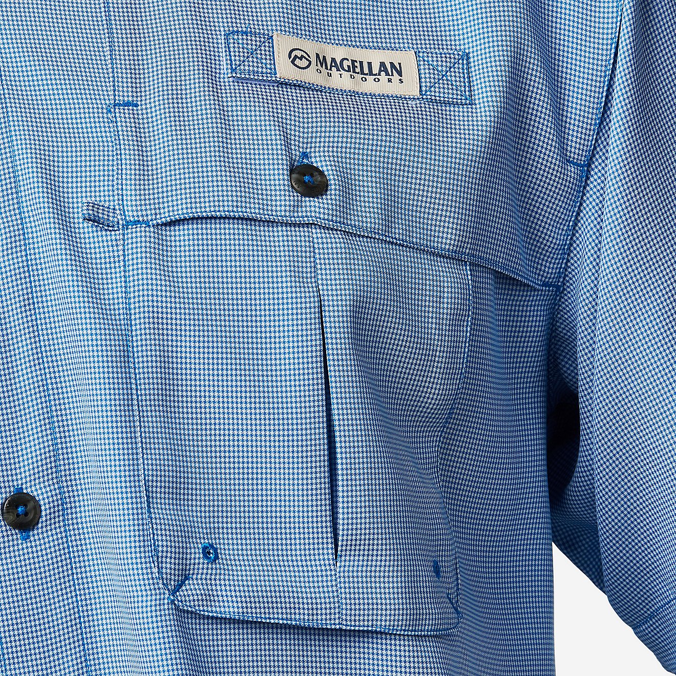 Magellan Outdoors Men's Aransas Pass Mini Check Short Sleeve Shirt                                                               - view number 3