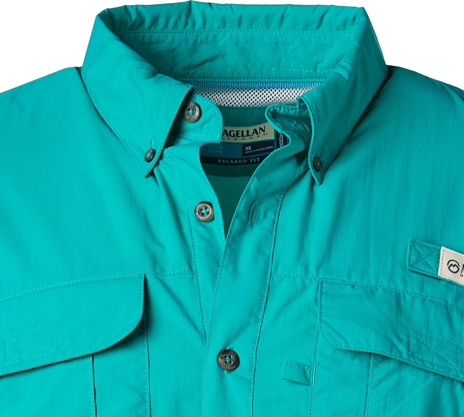 Magellan Outdoors Men's Laguna Madre Solid Short Sleeve Fishing Shirt                                                            - view number 8