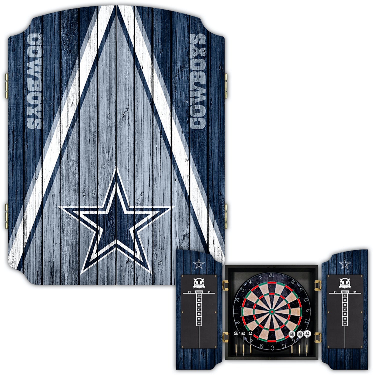 Victory Tailgate Dallas Cowboys Dartboard Cabinet