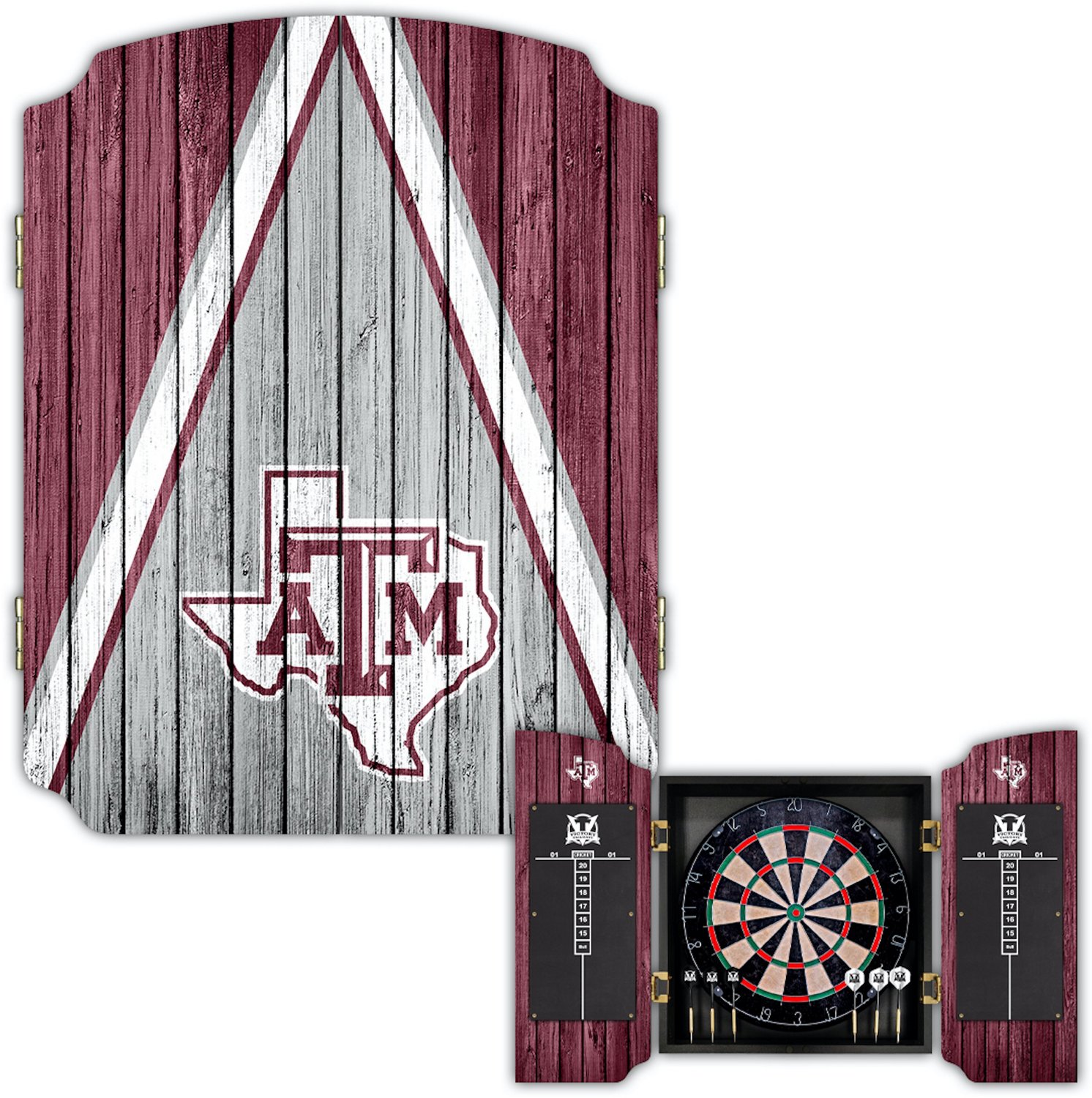 Victory Tailgate Texas A&M University Dartboard Cabinet