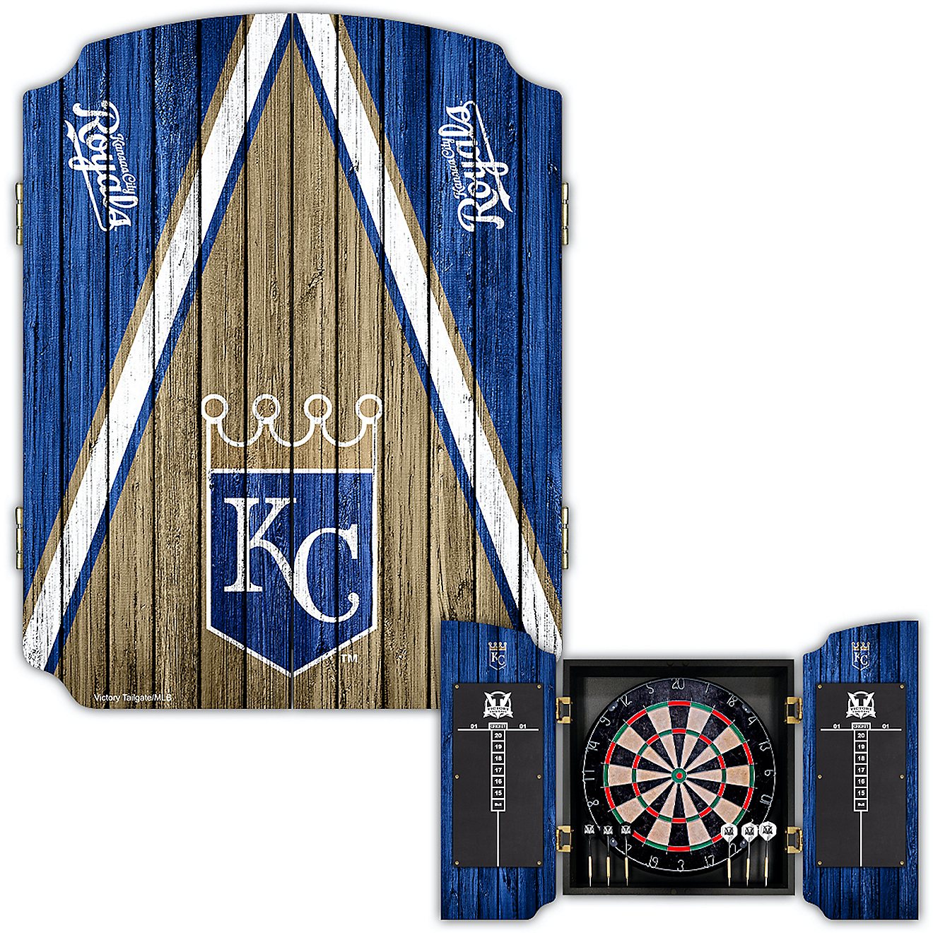 Victory Tailgate Kansas City Royals Dartboard Cabinet                                                                            - view number 1
