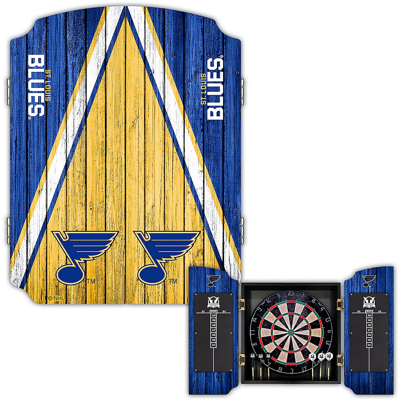 Victory Tailgate St. Louis Blues Dartboard Cabinet                                                                               - view number 1