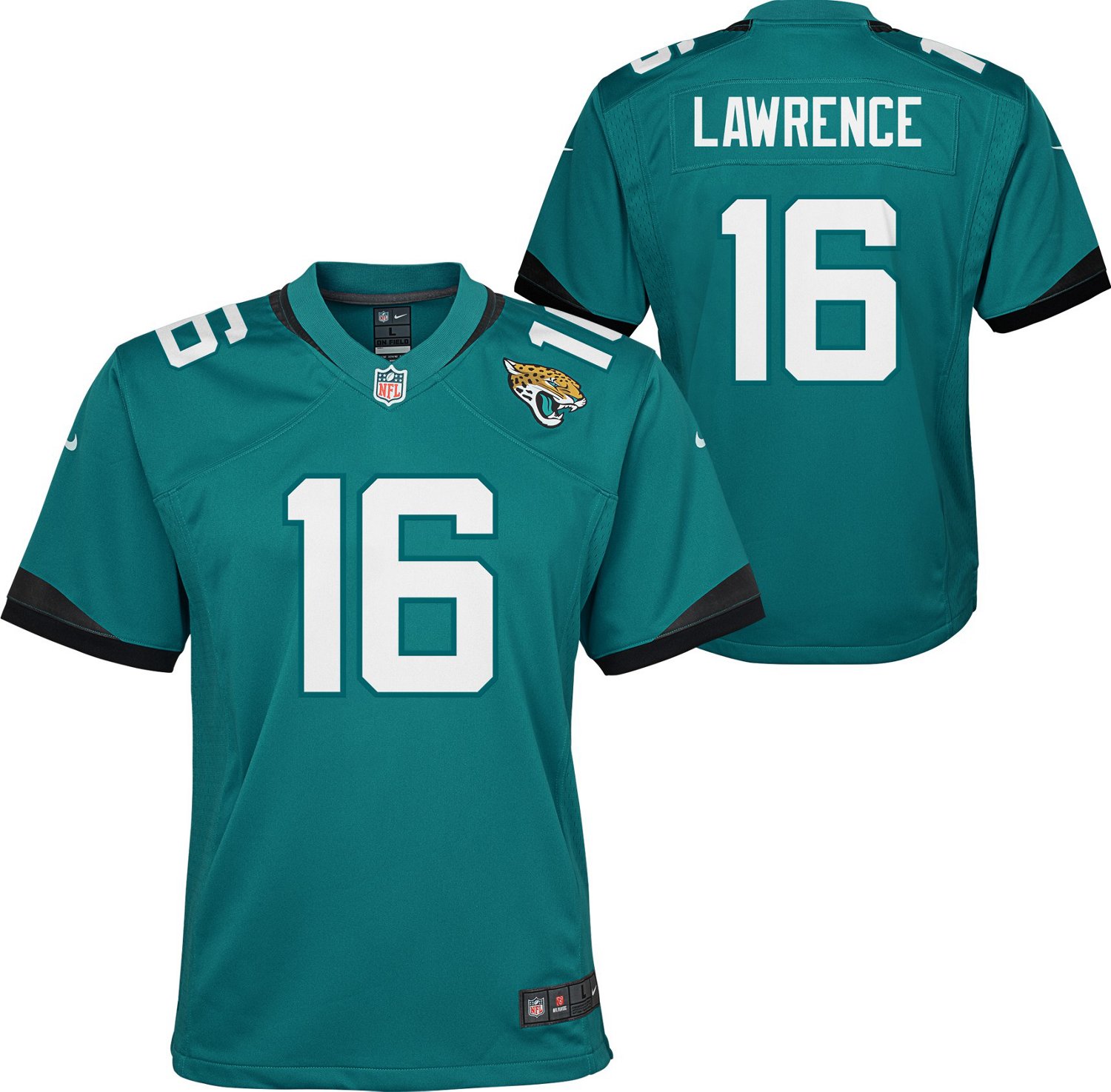 Nike Youth Jacksonville Jaguars Trevor Lawrence #16 Teal T-Shirt