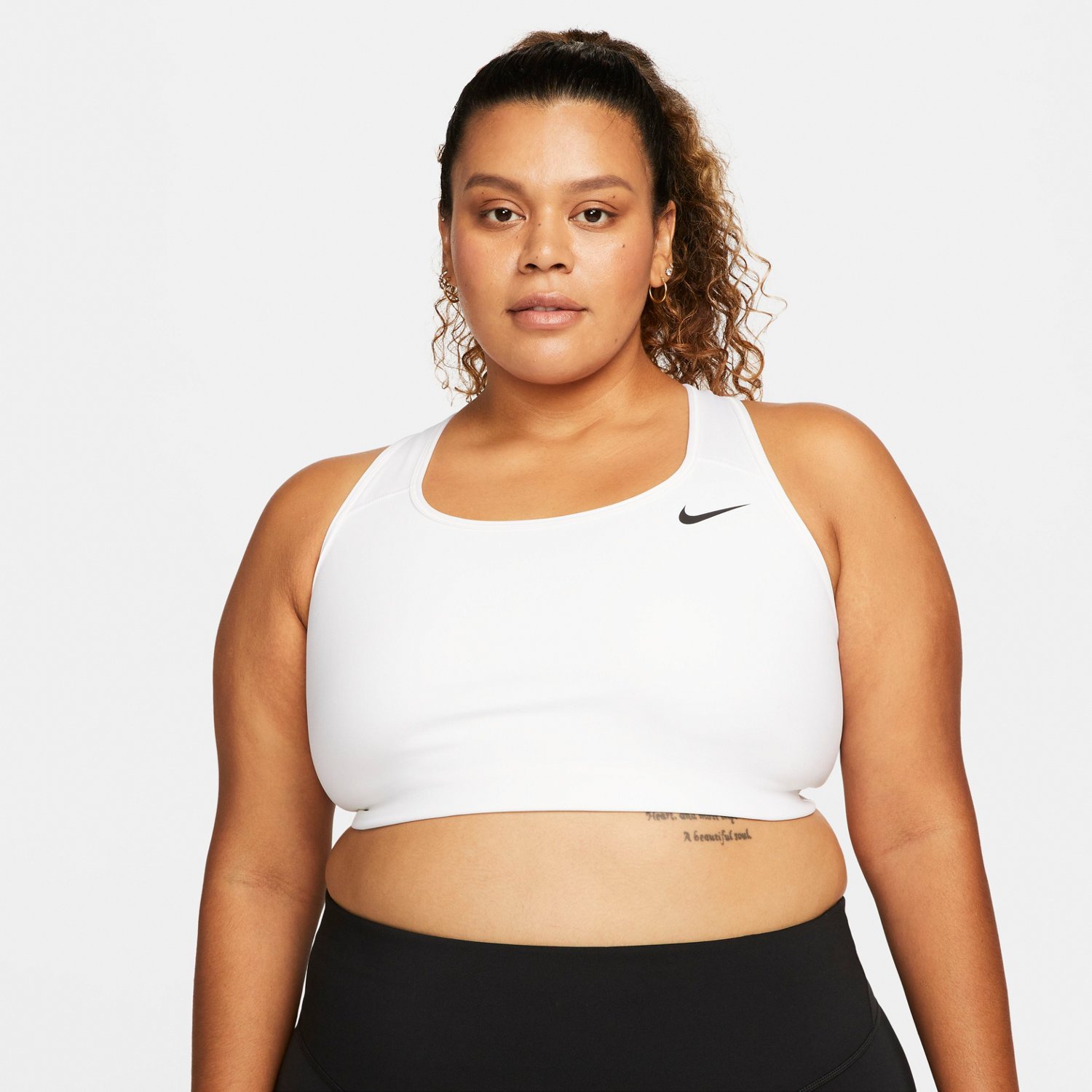 Nike Women's Plus Size Solid Indy Sports Bra Blue 1X 