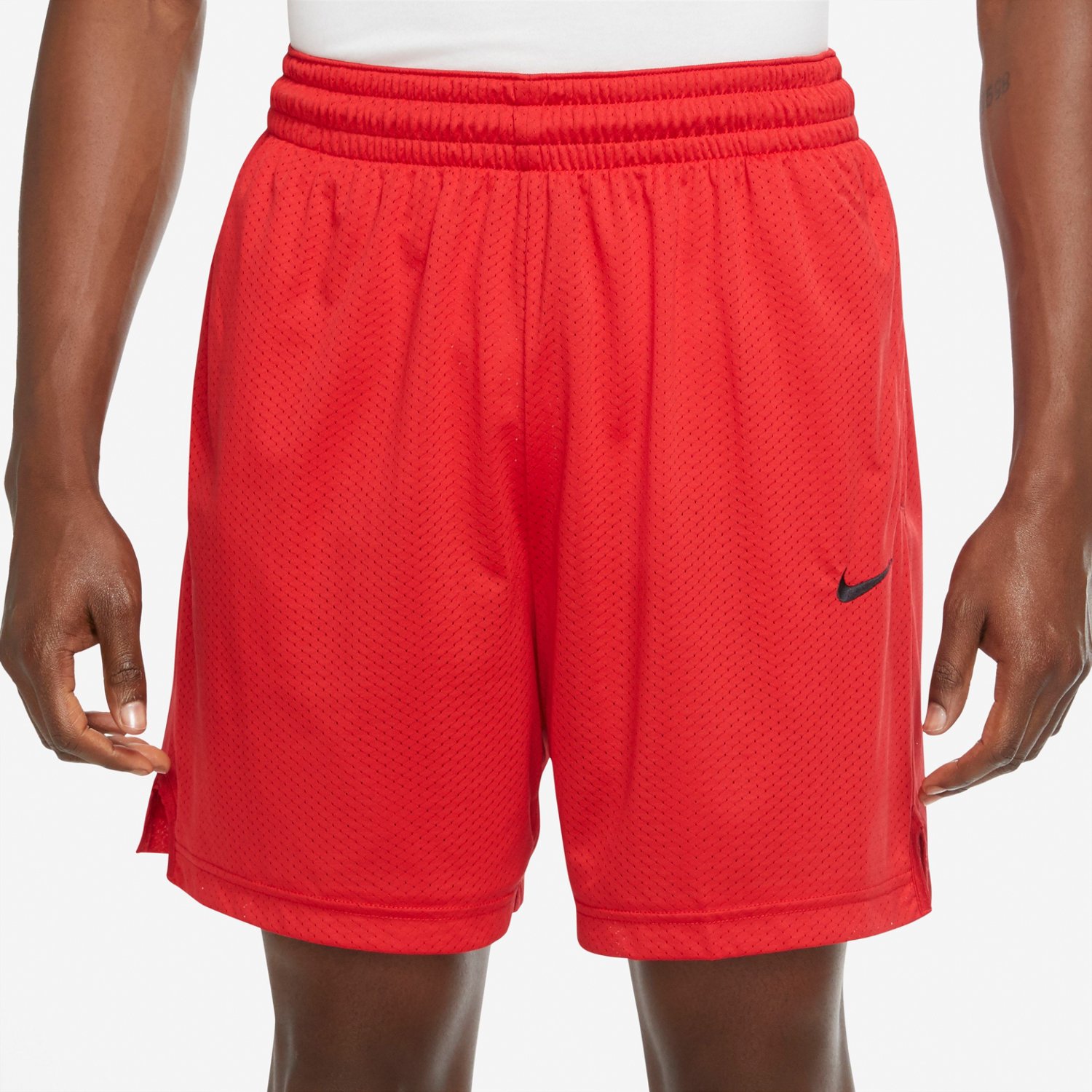 Short Length Mesh Basketball Shorts With Tape