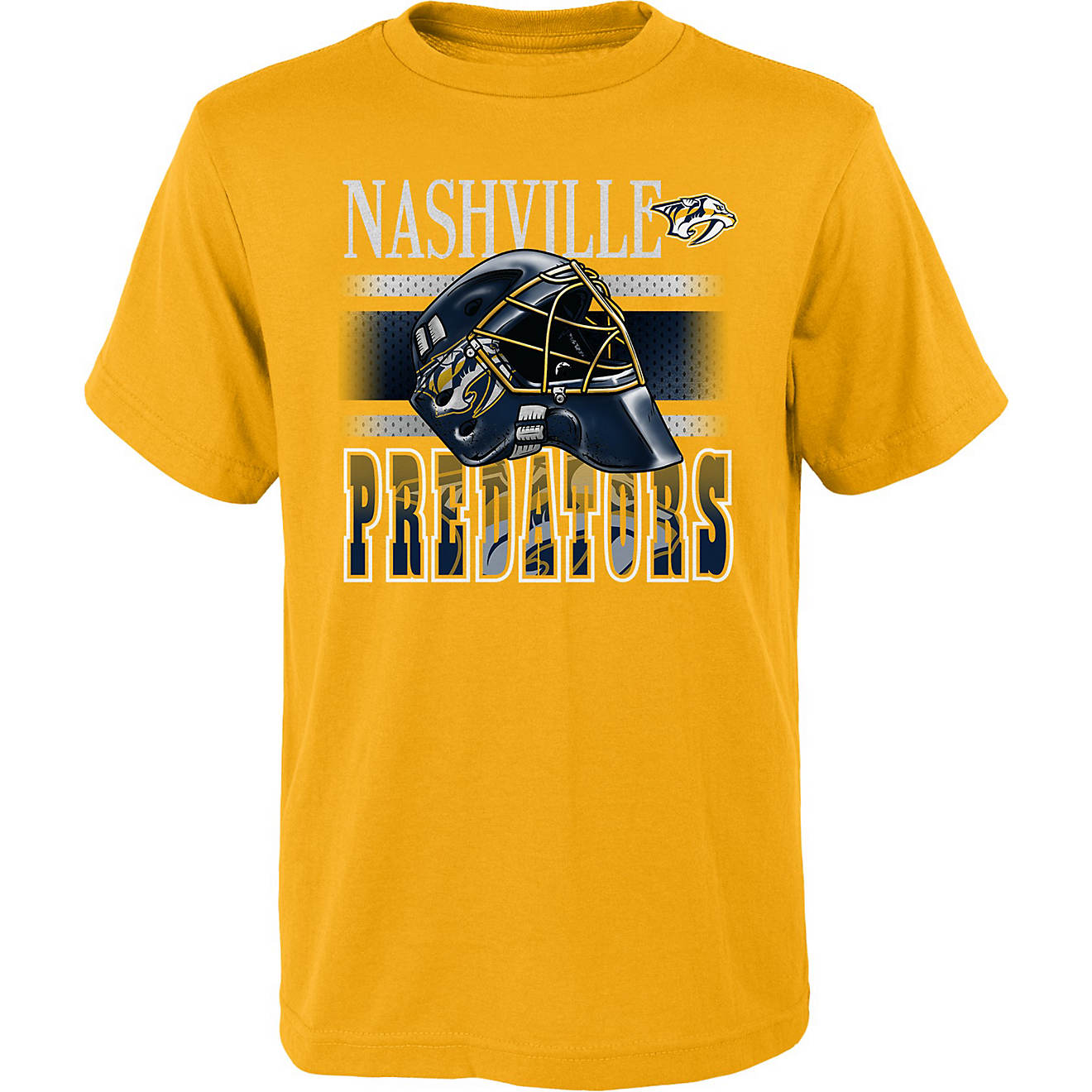Outerstuff Youth Nashville Predators Helmet Head Short Sleeve T-shirt                                                            - view number 1