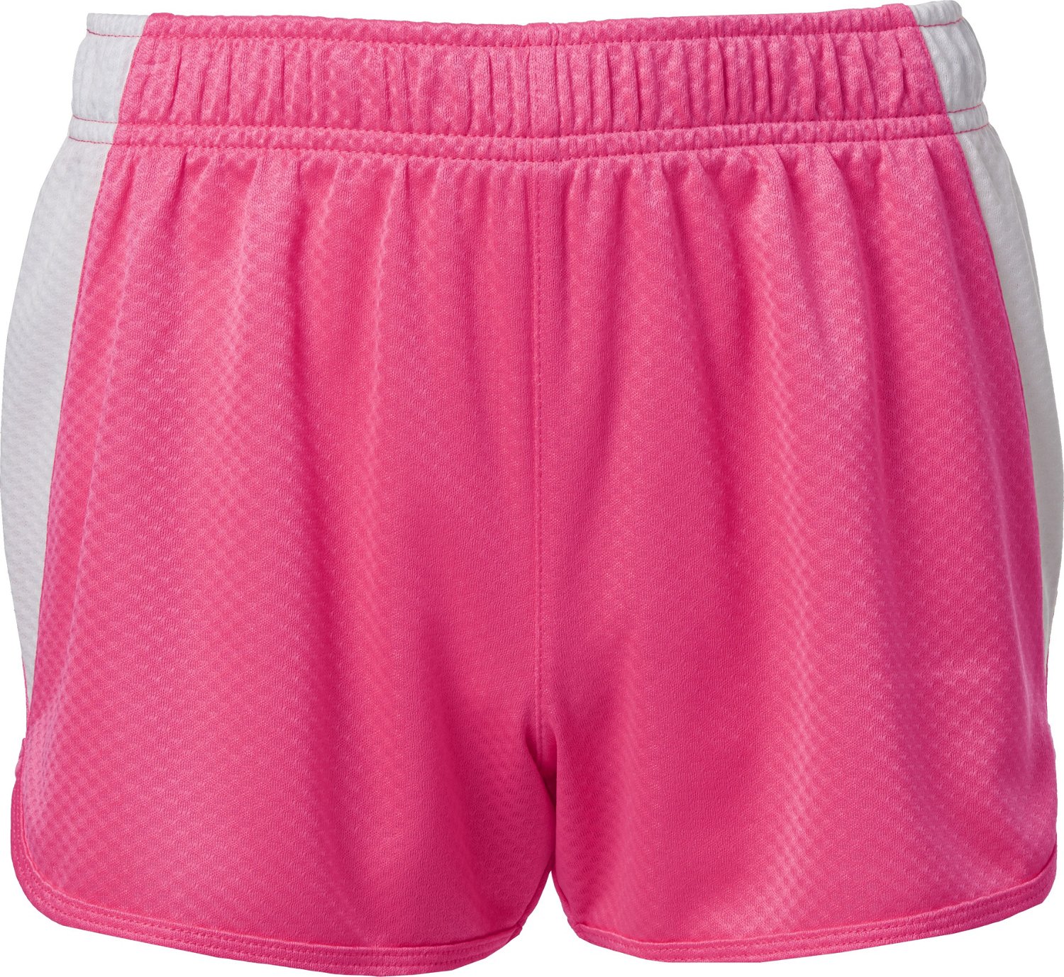 BCG Girls' Colorblock Honeycomb Shorts 3 in
