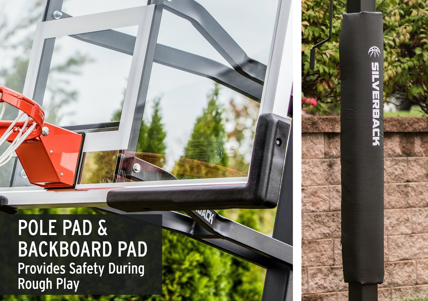 Silverback 60 in Inground Tempered-Glass Basketball Hoop - view number 7