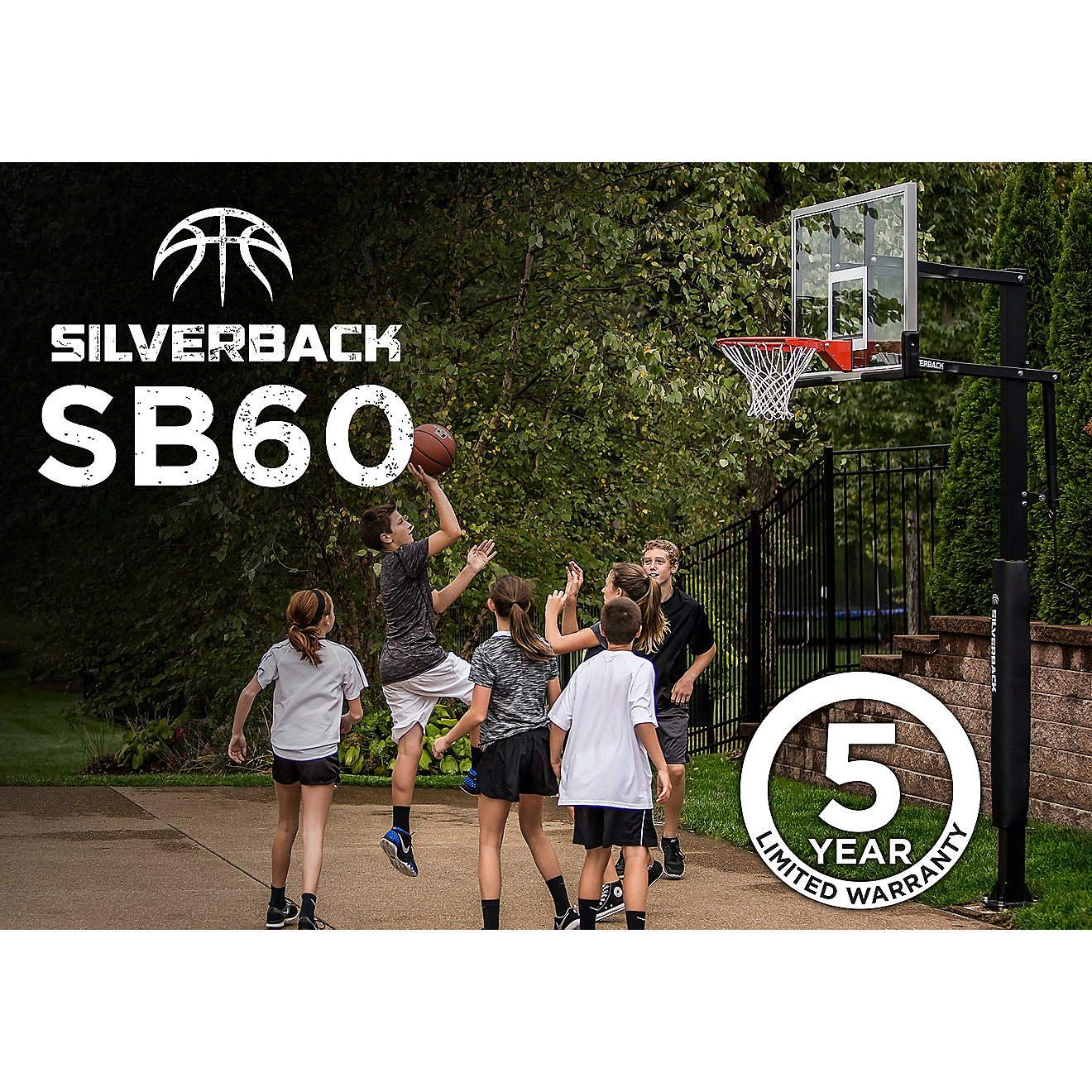 Silverback 60 in Inground Tempered-Glass Basketball Hoop                                                                         - view number 10