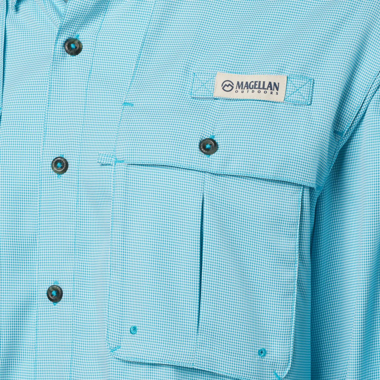 Magellan Outdoors Men's Aransas Pass Mini Check Long Sleeve Fishing Shirt - view number 4