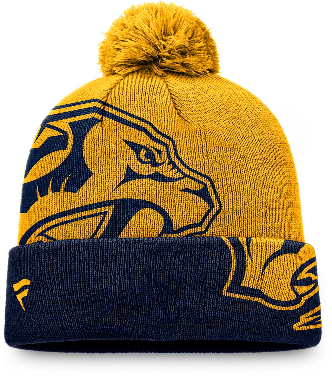 Fanatics Men's Nashville Predators Fall '21 Block Party Cuffed Beanie with Pom - view number 2