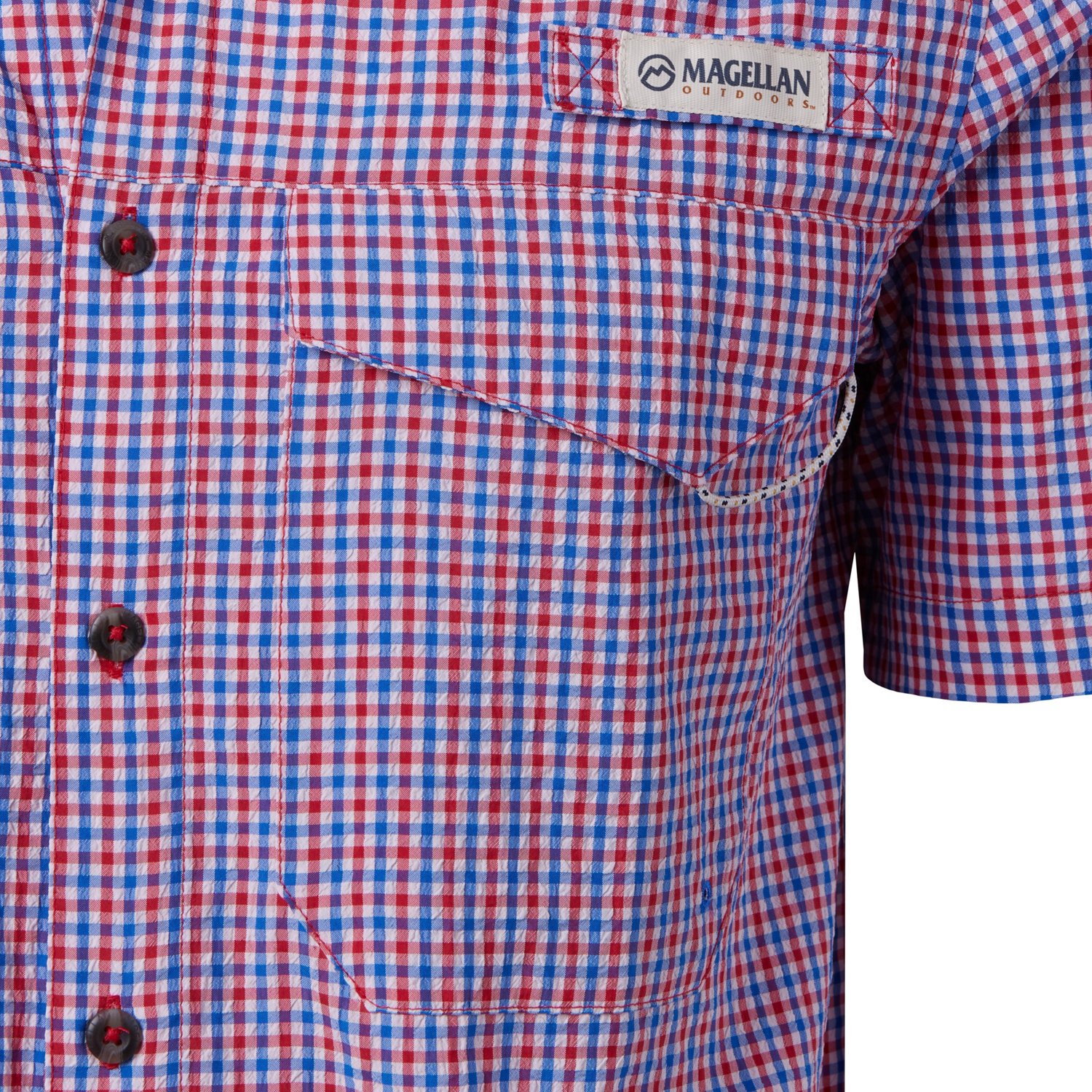 Magellan Outdoors Men's Southern Summer Seersucker Plaid Short Sleeve Shirt - view number 3