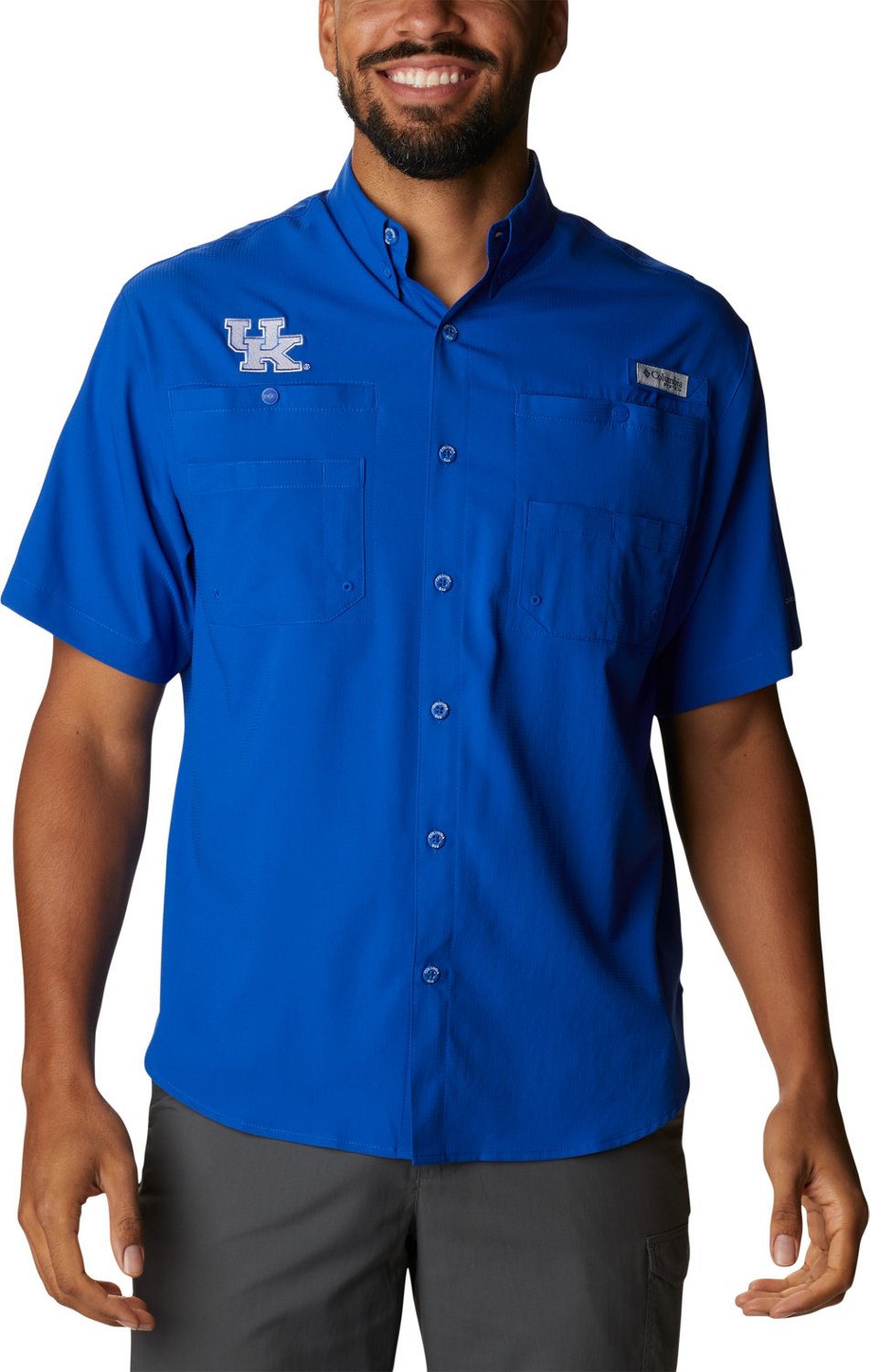 Columbia Sports Men's University of Kentucky Tamiami Short Sleeve Fishing  Shirt