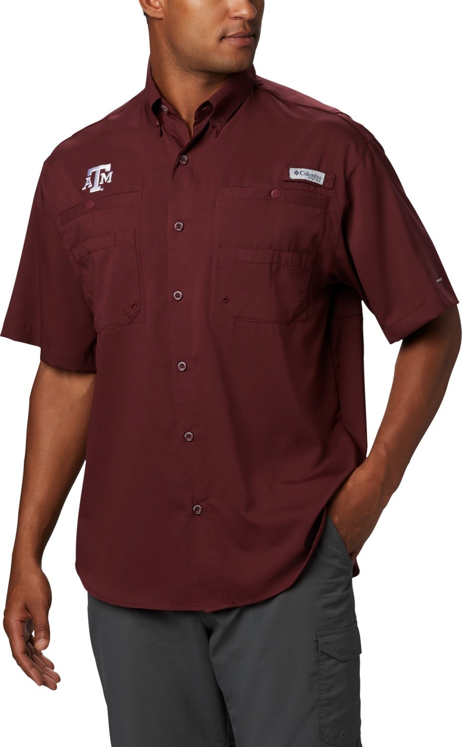 Columbia Sports Men's Texas A&M University Tamiami Short Sleeve