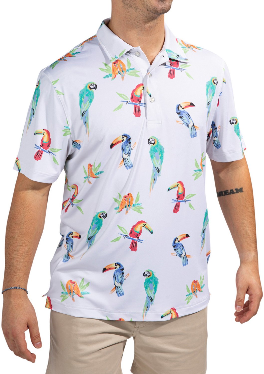 Chubbies Men's Birds of Polodise Performance Polo Shirt | Academy